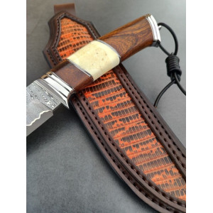 ЕЛЕГАНТНИЙ ніж ручної роботи майстра MV Knify, сталь K390™ в обкладках нержавіючого дамаску, 63 HRC. Photo 3